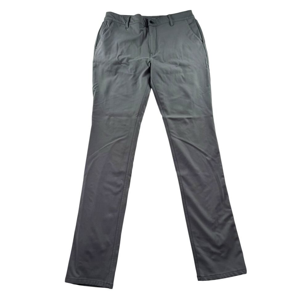 True Classic Slim Commuter Pants Mens 38x36 Gray Stretch Fits 34x34 Chino Golf